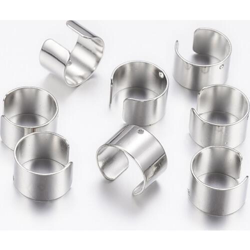 200PCS Brass Earring Findings Ear Clips jewelry DIY for Women Men Ear Clips Jewelry Clip-On Earrings 9.5x10x6mm F80