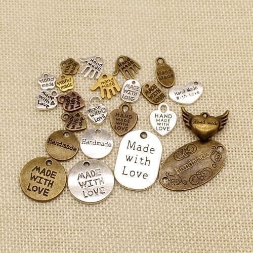 Fashion 20pcs Handmade Plate Charms Pendant For Bracelet Earrings Jewelry Diy Accessory