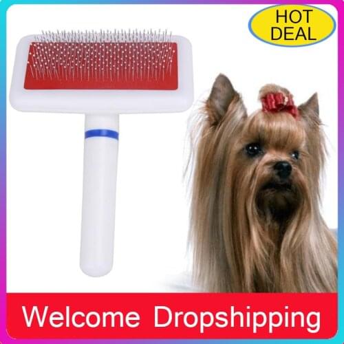 2020 Newly Small Pet Cat Dog Comb Red Puppy Cat Hair Grooming Slicker Comb Gilling Brush Quick Clean Tool
