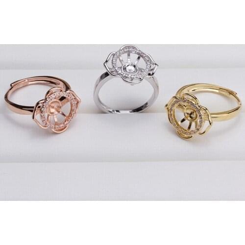 New Arrival Wholesale ADJUSTABLE Ring Mountings Base Findings Component Jewelry Settings Parts for Pearls Beads Stones