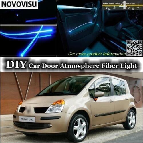 NOVOVISU For Renault Modus 2004~2012 interior Ambient Light Atmosphere Fiber Optic Band Lights Inside Door Panel illumination