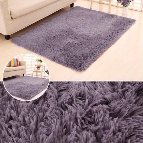 Solid Color Shaggy Carpet for Living Room Home Plush Floor Alfombra Fluffy Mats Kids Room Faux Fur Area Rug Living Room Rugs