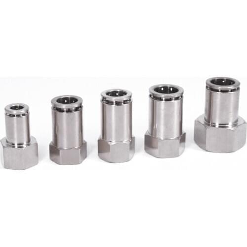 Pneumatic Connectors M5 1/8" 1/4" 3/8" 1/2" BSPT Female Nickel Plated Brass Push In Quick Connector Release Air Fitting Plumbing