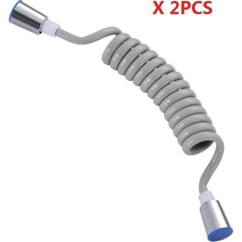 2PCS Spring Flexible Retractable Hose For Shower Head Toilet Bidet Shower Water Pipe