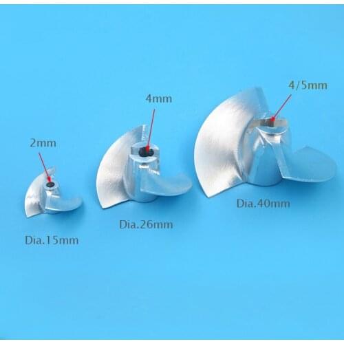Water Jet Propulsion CNC Propeller Spray Pump Metal Propeller 15/26/40mm Screw for RC Boat Model