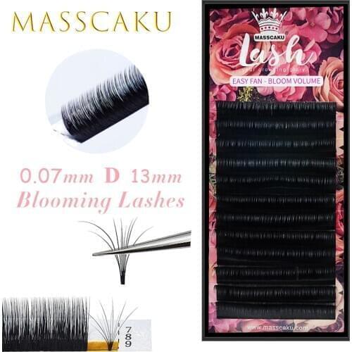 MASSCAKU Easy Fanning Eyelashes for Extensions Fan Easy Eyelash Bloom Flare Eye Lash Russian Eyelash Extensions Volume Cilia