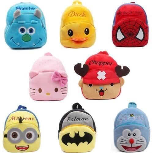 9styles Childrens gifts kindergarten students bags cute Mochila new cartoon kids plush backpack toys mini schoolbag