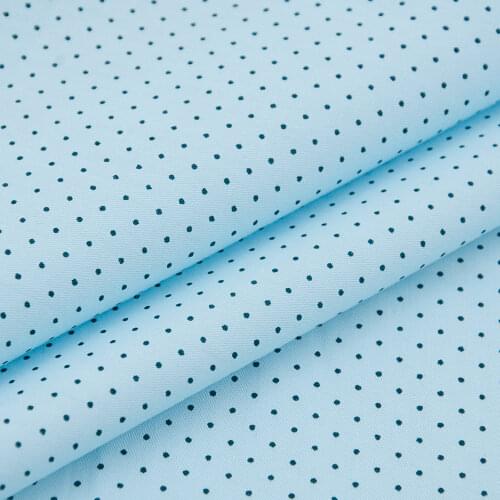 Printed Black Dots Design Patchwork Curtain Light Green Cotton Fabric Quilting Baby Clothes Tecidos Pillow Sewing Home Textile