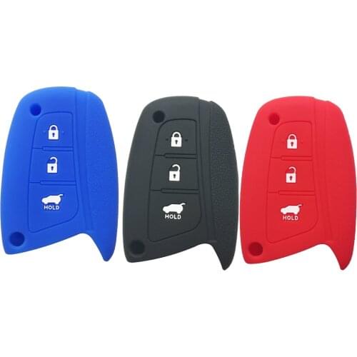 Silicone Car Key Case Cover For Hyundai Grand Santa Fe IX45 GENESIS EQUUS AZERA 2013 2014 2015 2016 Accessories Protective Shell