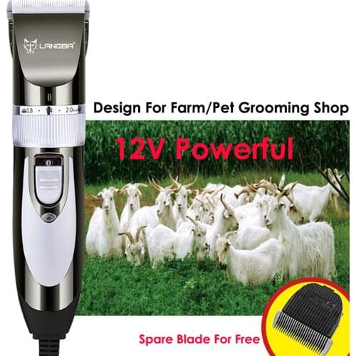 High Power 12V Professional Pet Clipper Dog Hair Trimmer Grooming Pets Animal Cat Shaver Electric Scissors Mower Haircut Machine