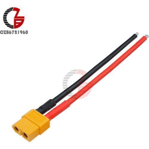 XT60 Connector Female W/Housing 10CM Silicon Wire 14AWG