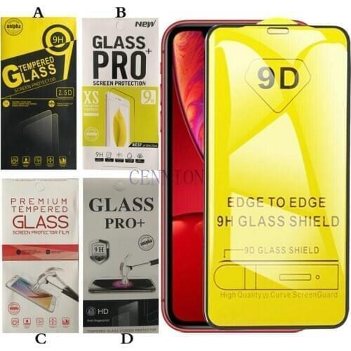 9D Full Glue Tempered Glass Screen Protector for New iPhone 12 5.4 pro 6.1 6.7 inch 7 8 Plus X Xs Max XR 11 pro 100pcs free ship