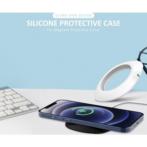 Protective Cover TPU Dustproof Wireless Charger Protective Case Cover For MagSafe Lightweight Ultra-thin Protection Cover