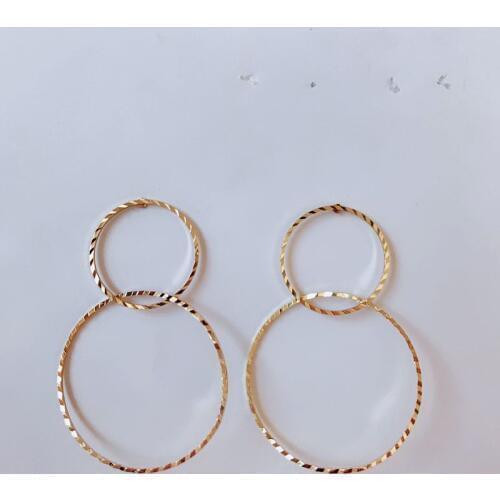 Gold Fashion Round Stud Simple Earring