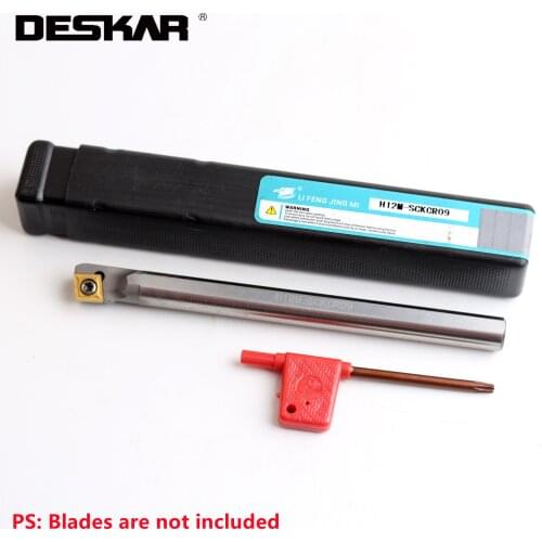 1PC DESKAR H14N-SCWCR09 Internal Turning Tools CNC HSS Lathe Cutter Cutting Arbor For CCMT09T304 CCMT09T308 Carbide Inserts