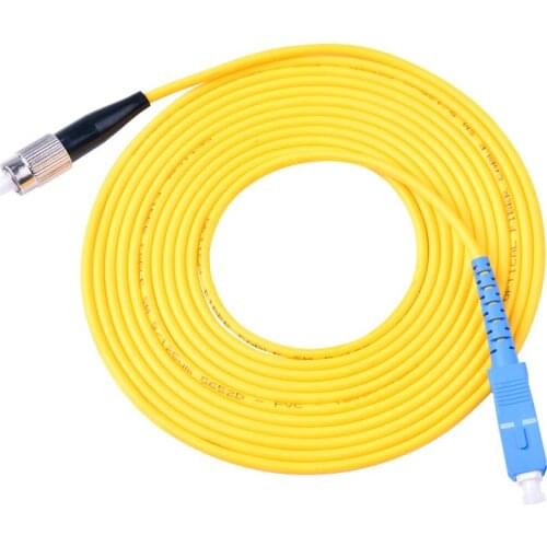 10PCS/lot FC/ UPC-SC/ UPC Simplex mode fiber optic patch cord Cable 3.0mm FTTH fiber optic jumper cable Free Shipping