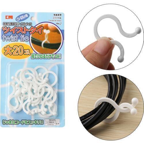 20/30Pcs Cable Winder Fastener Holder Thread Earphone Cord Wrap Winder Twist Tie Cable Organizer Wire Clip Cable Cord Storage