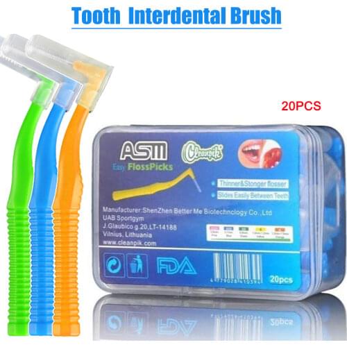 20pcs Braces Toothbrush Cleaners Floss Interdental Brush Interdental Brushes Between Teeth–Braces Tooth Brush Cleaner Tool