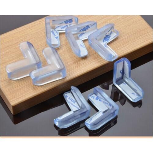 4pcs Transparent Anti-collision Angle PVC Pad Safety Corner Guard Baby Collision Furniture Corner Edge Table Cushion Protector