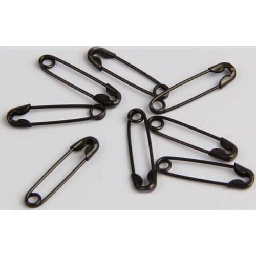 500pcs 1.8cm/18mm Colored Small Black Hijab Stainless Steel Safety Pins Pins Needles Free Shipping