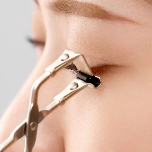 Mini Eyelash Curler Carbon Steel Lasting Lash Curl Makeup Tool Beauty Makeup Accessory Eyelash Tweezers Portable Cosmetic Tool