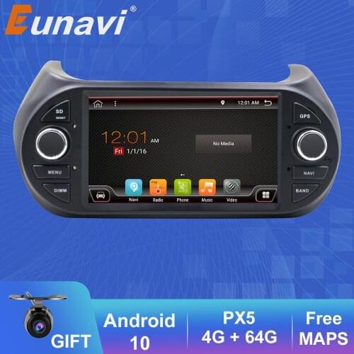 Eunavi 1din Car radio stereo Multimedia Android 10 For FIAT/Fiorino/Qubo/Citroen/Nemo/Peugeot/Bipper GPS Navigation RDS wifi
