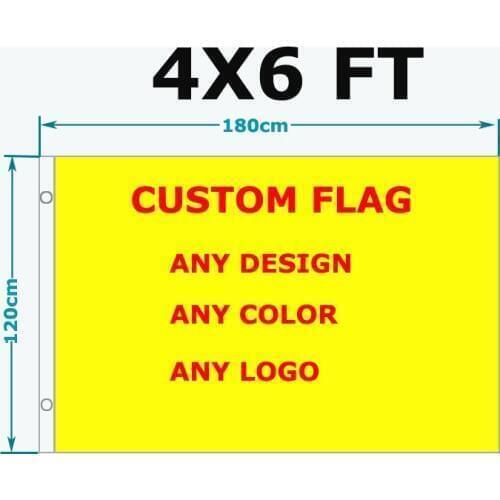 Free shipping custom flag 120*180cm Polyester Customize Flags And Banners