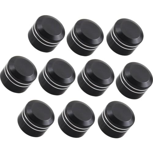Black Motorcycle Bolt Cap Cover 10pcs Inner Diameter 9mm Accessories For Harley Dyna Softail Touring Twin Cam Honda Universal