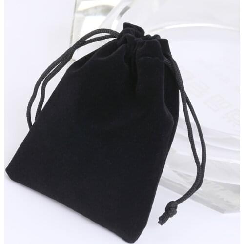 Dawapara Black Velvet Packing Bag for Necklace Rings Keychain Gift Package