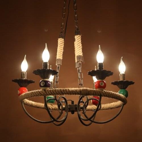 Decorative lighting pendant lights Retro industry billiards Restaurant Bar Cafe clothing shop 3/6/8 heads pendant lamps ZA GY343
