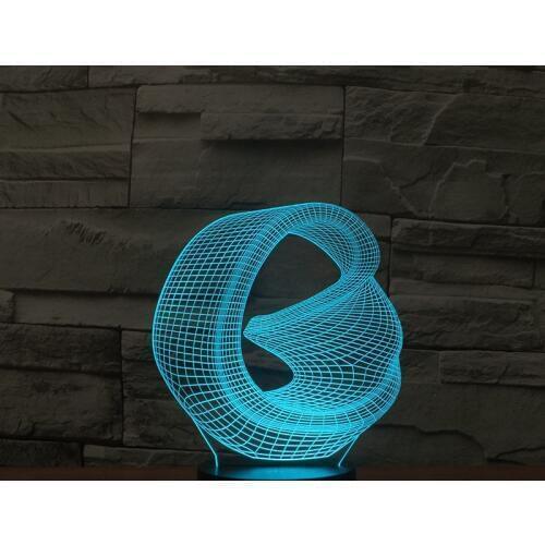 European Energy saving Table Lamp Creative Gift Usb Led 3d Lamp 7 color change Visual Stereo Desk Lighting