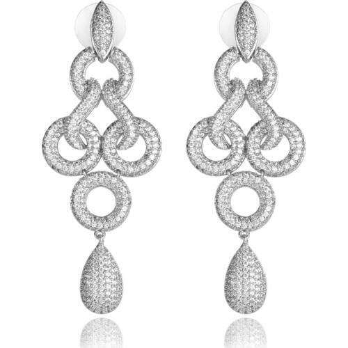 GrayBirds New Brand Round And Round Trendy Drop Earrings For Wedding Girl Luxury Jewelry Water Drop MLE111