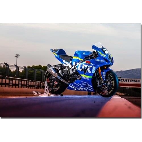 Suzuki GSX R1000R Motorcycle Canvas Painting Decoration Poster and Prints Wall Art Pictures For Living Room