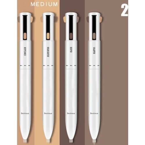 New 4 in 1 Easy to Wear Eyebrow Contour Pen Defining Highlighting Eyebrow Microblading SCI88