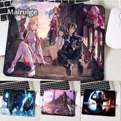 Mairuige Cute Lovely Anime Girls Pattern mousepad SAO Sword Art Online Japan Anime Comic Mmouse Mat Pad To Decorate Pc Tabletop