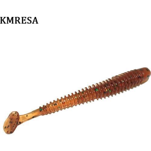 KMRESA soft lure 7.5cm / 2.1g 10Pcs / lot Soft fishing hooks lures 10 colors Fishing Soft Bait Bass bait swimbait craws