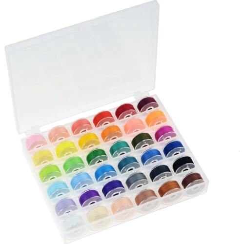 36-colour ribbon transparent plastic shuttle core set high-quality sewing thread box shuttle core set