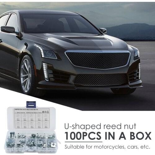 No.4 U Nuts Classic Colors Simple Enduring Car Interior Auto Door Trim Panel Fastener Clip U Type Nuts Pack 100