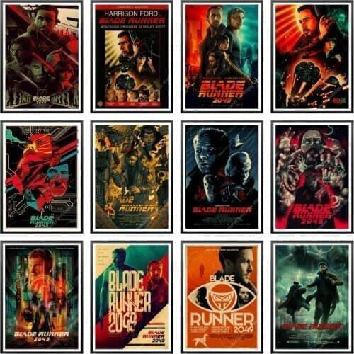 New Movie Blade Runner 2049 Retro Poster Prints High Quality Wall Stickers For Living Room Home Decoration wall sticker