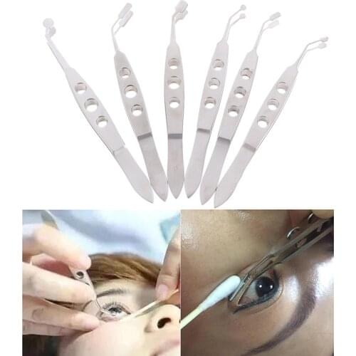 Ophthalmic Tweezers Clamp Metal Palpebral Gland Massage Meibomian Flap Eyelid Forceps Clip Eye Apparatus Medical Surgery Tool