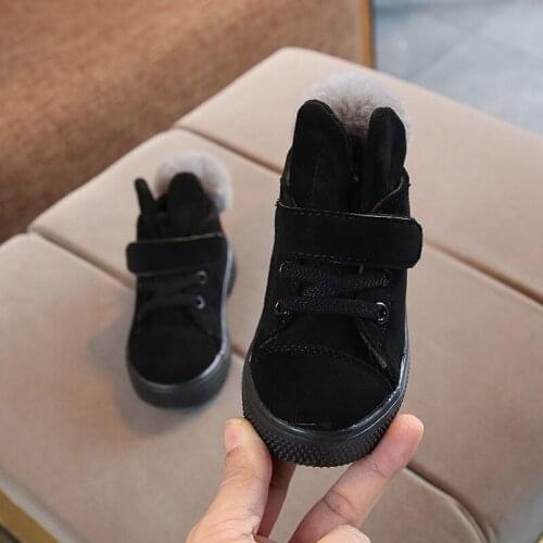 2021 autumn and winter new girls snow boots children plus velvet fashion short boots girls warm baby cotton shoes princess shoes