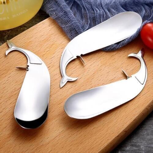 Passion Spoon Stainless Steel Fruit Opener Dolphin Shape Melon Scoops Avocado Opening Knife Cute Kitchen Gadgets F20173989