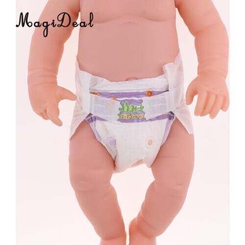 Real Life Cartoon Printed Diaper Underpants Reborn Baby Diaper Newborn Baby Doll Supplies Kids Children Pretend Toy