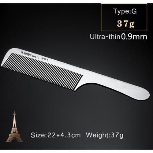Fabotu Ultra-thin Professional Stainless Steel Hair Combs Set Anti-Static Hair Brushes Tail Comb Hair Salon Shear Hairbrushes