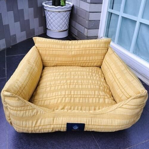 Wrinkled Square cat Beds 4 Colors Pet Sofa Dog Beds Waterproof Bottom Soft Fleece Warm Cat Bed House Petshop cama perro