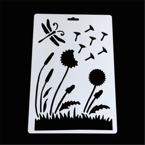 Dragonfly shield DIY cake scrapbook stencils hollow Embellishments printing lace ruler Valentines Day