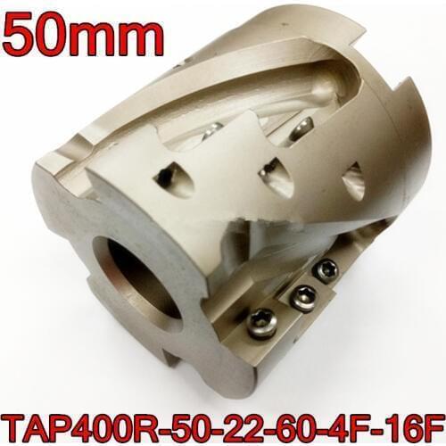 TAP400R-50-22-60-4FX4=16F Inner hole 22mm length 60mm Rough Machining Milling cutter knife dish Install APMT1604 DHL EMS