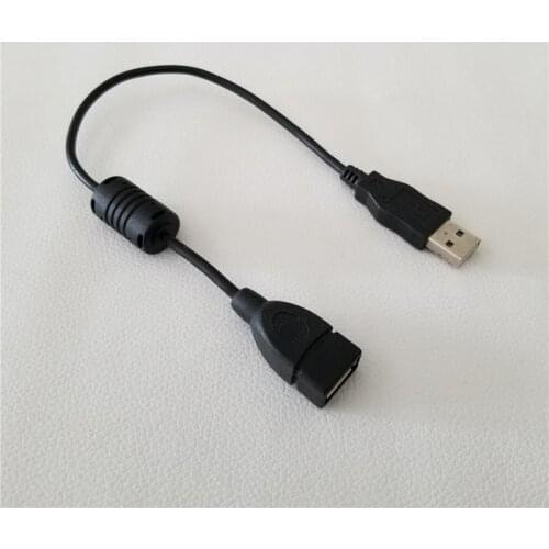 USB 2.0 Data Extension Male to Female Cable with Magnet for PC U Disk Network Card Hard Drive Black 30cm