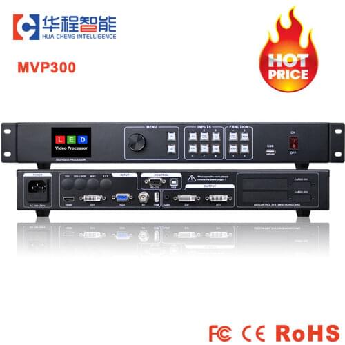 Video switcher mvp300 with 1 pcs msd300 for full color indoor p3 fixed led display screen for advertising