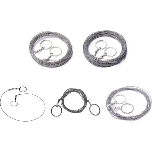 Survival Stainless Steel Hand Pocket Wire Saw Outdoor Emergency Rescue Gear Kit for Camping Hiking Hunting